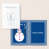 kerstsnowlady Juggling Snowball Funny Custom Folie Kaarten (Display)