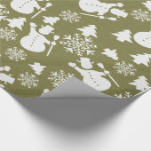kerstsnowman  cadeaupapier (Hoek)