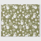 kerstsnowman  cadeaupapier (Vlak)