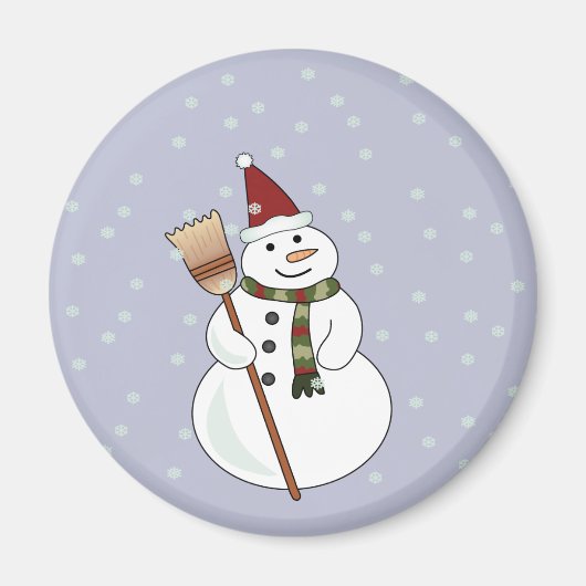 kerstsnowman Magnet Magneet (Voorkant)