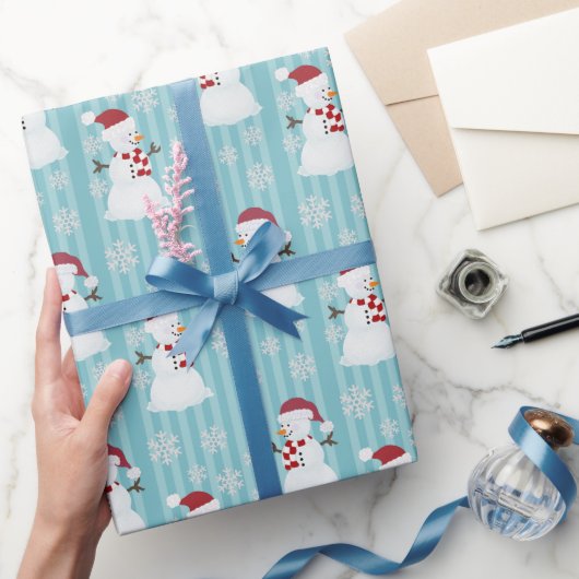 kerstsnowman-omslagpapier cadeaupapier (Geschenken)