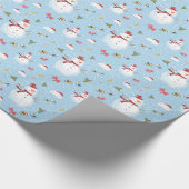 kerstsnowman-omslagpapier cadeaupapier (Hoek)