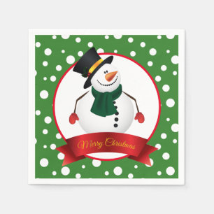 kerstsnowman Paper Napkins Servet