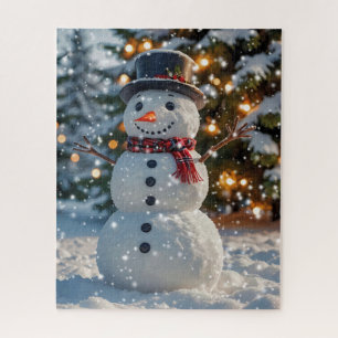 Kerstsnowman Puzzle Legpuzzel
