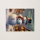 Kerstsnowman Puzzle Legpuzzel (Horizontaal)