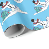 Kerstsnowman-Waterverf — Ontwerpverlooppapier Cadeaupapier (Rol Hoek)