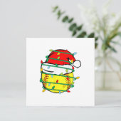 Kerstsoftbal kaart (Staand voorkant)