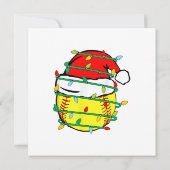 Kerstsoftbal kaart (Achterkant)
