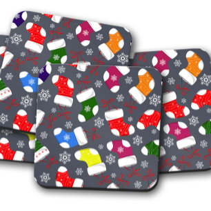 Kerstsok kerstkurk Onderzetter set