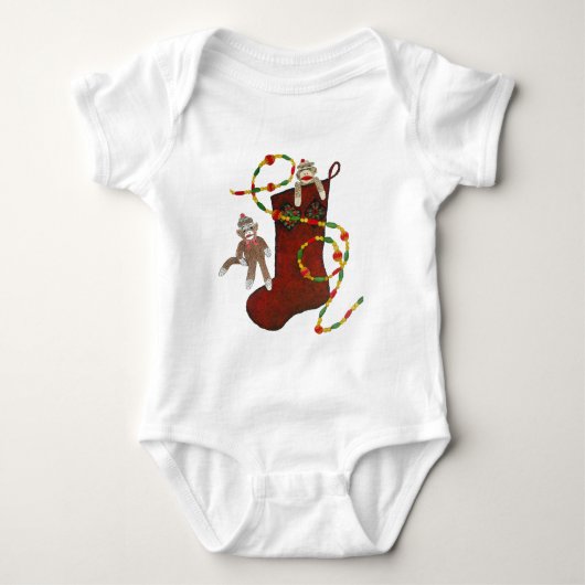 kerstsokaap Baby Creeper Romper (Voorkant)