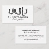 kerstsokje voor aangepaste winkels visitekaartje (Voorkant / Achterkant)