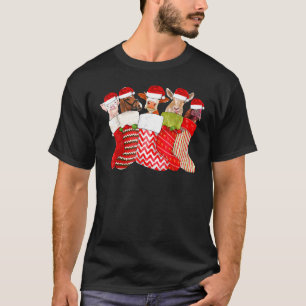 Kerstsokken Dieren Paard Koe Geit Kip Varken T-shirt