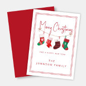 Kerstsokken Feestdagenkaart