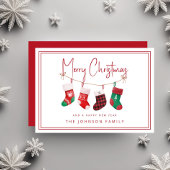 Kerstsokken Feestdagenkaart