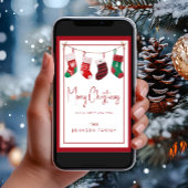 Kerstsokken Feestdagenkaart