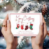 Kerstsokken Feestdagenkaart