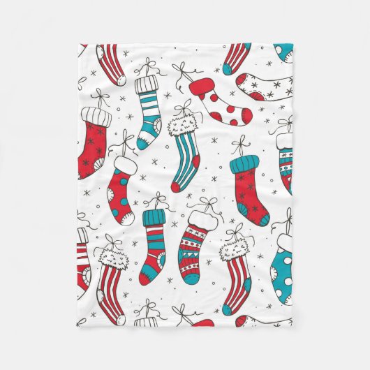 kerstsokken fleece deken (Voorkant)