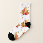 kerstSokken, kerstkaarsen Sokken (Links - buitenkant)