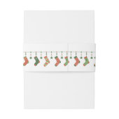 kerstsokken, kousen, tuintekst uitnodigingen wikkel (Achterkant Voorbeeld)