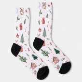 Kerstsokken met vrolijk kerstpatroon | Leuk cadeau Sokken (Rechts)