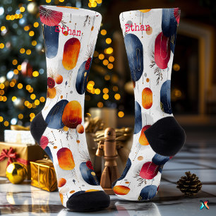Kerstsokken met warme gradiëntvorm 'Golden Glow' Sokken