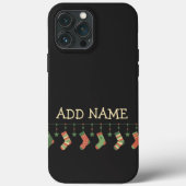 kerstsokken — seizoenskniekousen, naam toevoegen Case-Mate iPhone case (Achterkant)