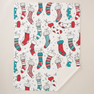 kerstsokken sherpa deken