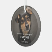 Kerstsouvenir voor huisdierhond foto ter nagedacht glas ornament (Voorkant links)