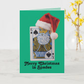 kerstspade kaart (Gele Bloem)