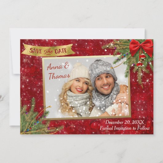 kerstsparen de Datum Save The Date (Voorkant)