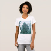 Kerstsparren met sneeuw t-shirt (Voorkant volledig)
