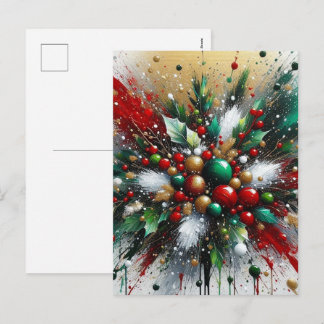 Kerstspatten / Witte Uitbarstingen Feestdagenkaart