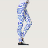 Kerstspecial blauw wit "Ratti_Creative_Arts Leggings (Rechts)