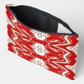 Kerstspecial rood & wit trendy make-up etui (Open)