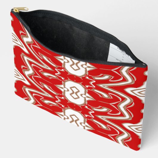 Kerstspecial rood & wit trendy make-up etui (Open)