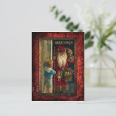  kerstspeelgoed feestdagenkaart (Staand voorkant)