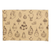  kerstspeelgoed hand getekend kussensloop (Voorkant)