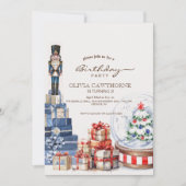 Kerstspeelgoed Waterverf Winter Verjaardagsfeestje Kaart (Voorkant)