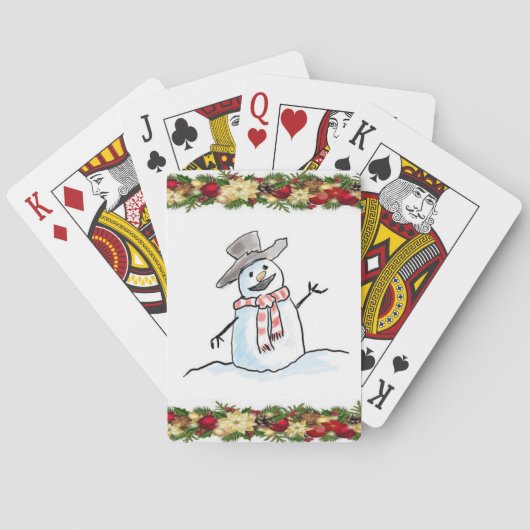 kerstspeelkaartdeck pokerkaarten (Achterkant)