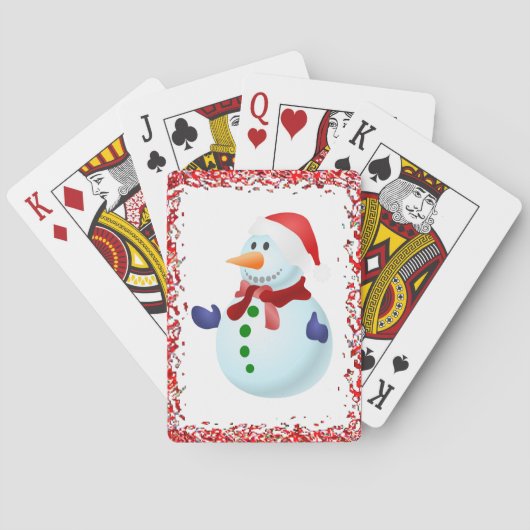 kerstspeelkaartdeck pokerkaarten (Achterkant)