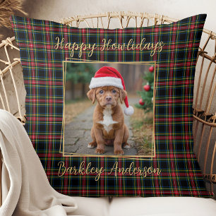 Kerstspel Custom Gold Moderne Foto Huisdier Hond Kussen