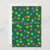 Kerstspel en gloeiende lichten kaart (Achterkant)