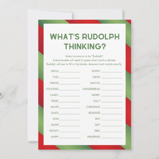 Kerstspel - Niet bewerkbaar - Kaart (Voorkant)