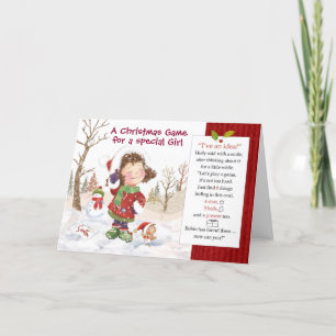 Kerstspel voor meisjes. Zoek 8 verborgen dingen Kaart