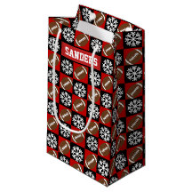 Kerstspeler Aangepaste naam rood en zwart Football