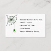 Kerstspin Web Licht Gothic Holiday Visitekaartje (Achterkant)