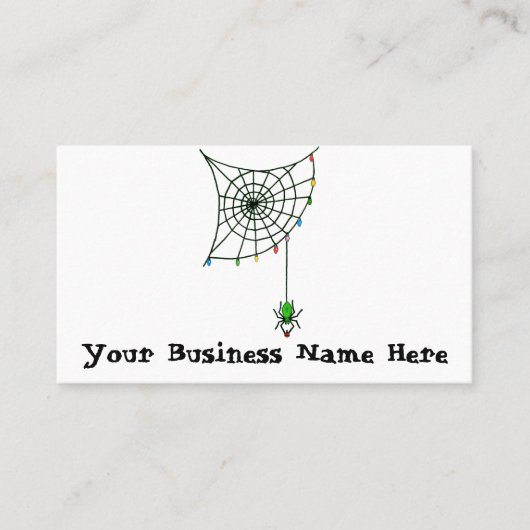 Kerstspin Web Licht Gothic Holiday Visitekaartje (Voorkant)