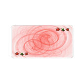 Kerstspiraaltjes en kerststerren etiket (Voorkant)
