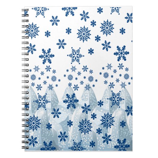 Kerstspiraalvormige Notitieboek Snowflake (Voorkant)