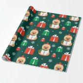 Kerstspitz-patroon Cadeaupapier (Uitgerold)